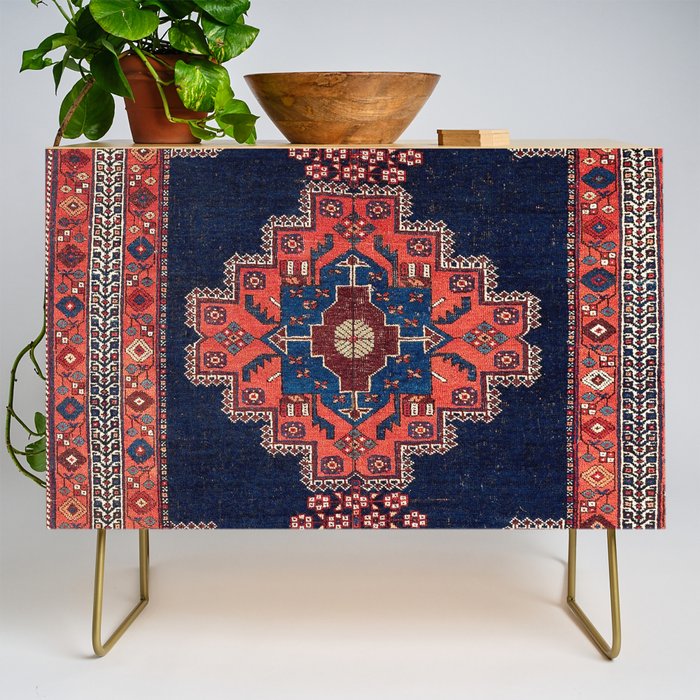 Afshar Kerman South Persian Rug Print Credenza Gallery Image 1