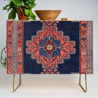 Afshar Kerman South Persian Rug Print Credenza Gallery Image 1