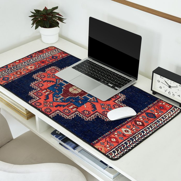 Afshar Kerman South Persian Rug Print Desk Mat Gallery Image 2