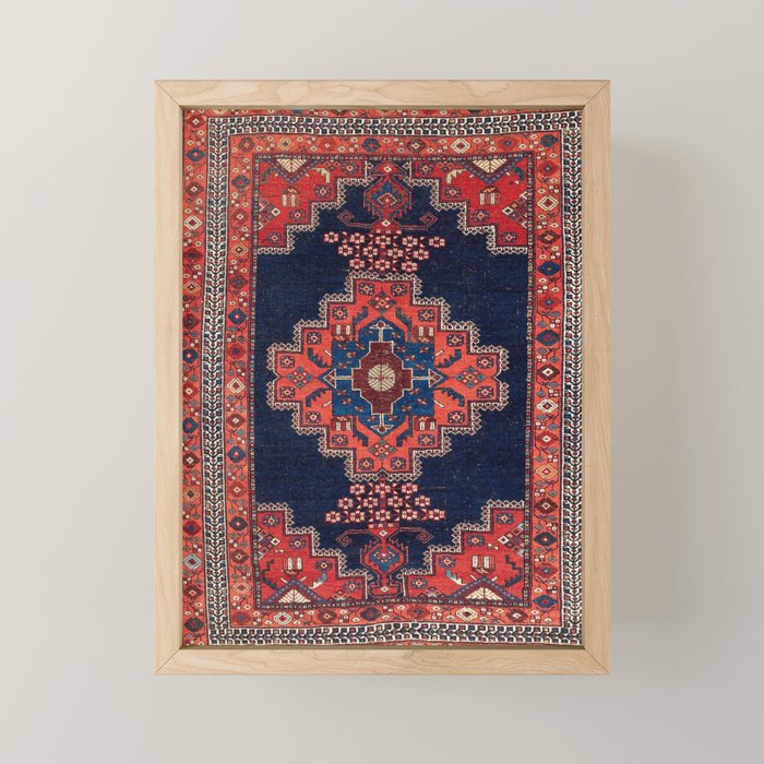 Afshar Kerman South Persian Rug Print Mini Art Print Gallery Image 1