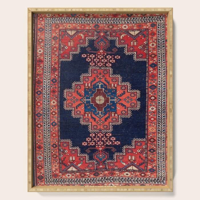 Afshar Kerman South Persian Rug Print Serving Tray Gallery Image 1