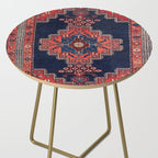 Afshar Kerman South Persian Rug Print Side Table Gallery Image 2