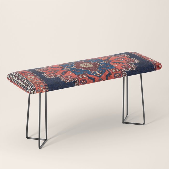 Afshar Kerman South Persian Rug Print Bench Gallery Image 1