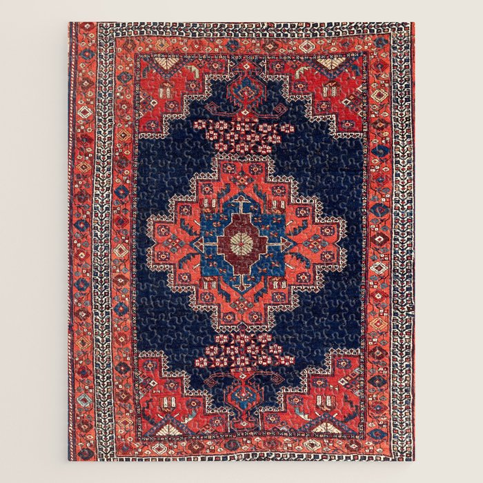 Afshar Kerman South Persian Rug Print Jigsaw Puzzle Gallery Image 1
