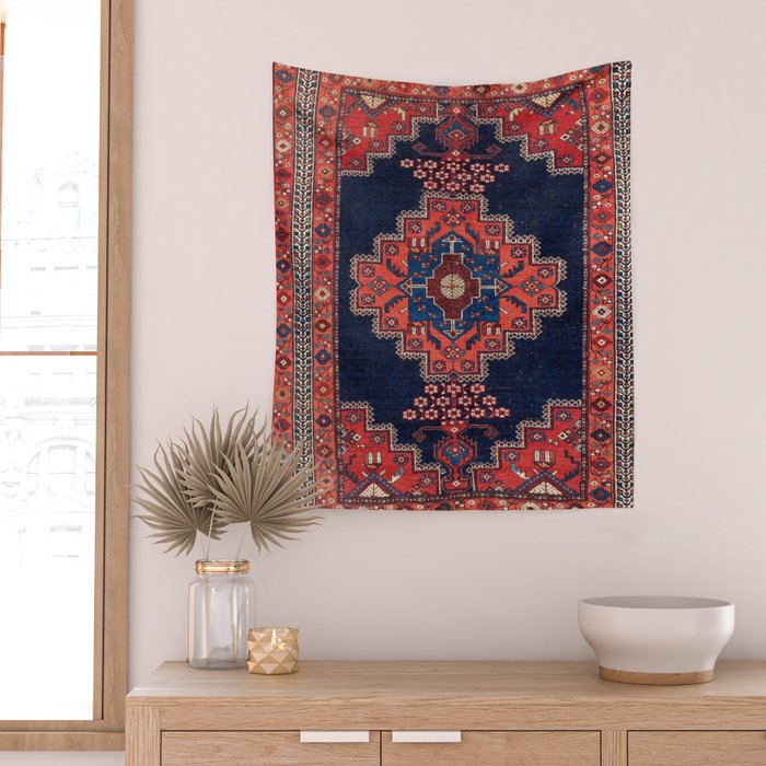 Afshar Kerman South Persian Rug Print Wall Tapestry Gallery Image 2