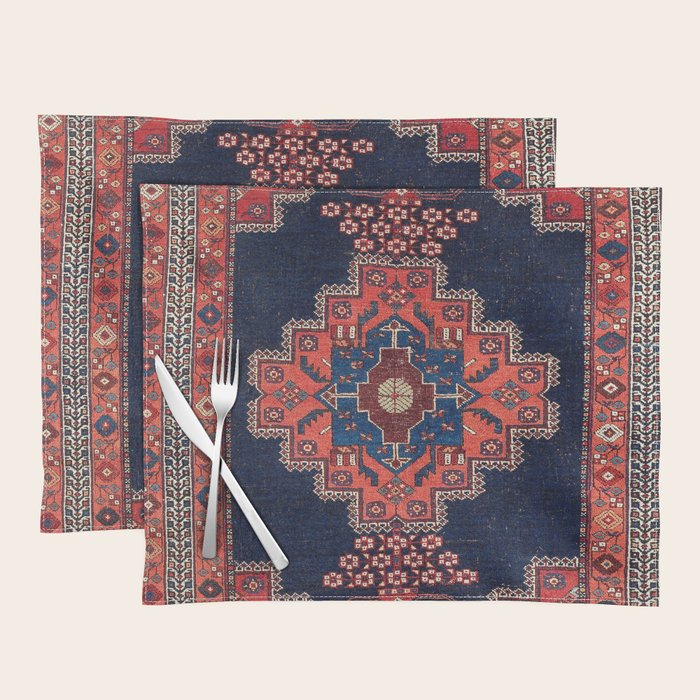 Afshar Kerman South Persian Rug Print Placemat Gallery Image 1