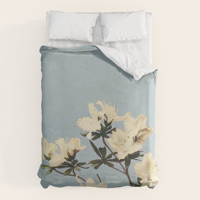 Japanese Azaleas by Ogawa Kazumasa Duvet Cover Gallery Image 1