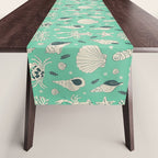 Ocean Crustaceans And Nautical Seashells Table Runner Gallery Image 1