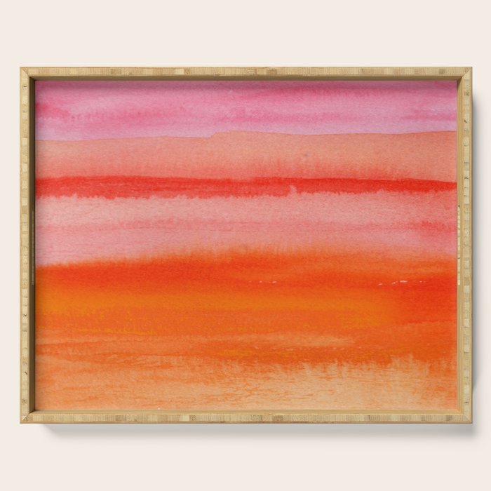 Watercolor Sunset Sky Serving Tray Gallery Image 1