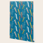 Colorful Ski Pattern Wallpaper Gallery Image 2