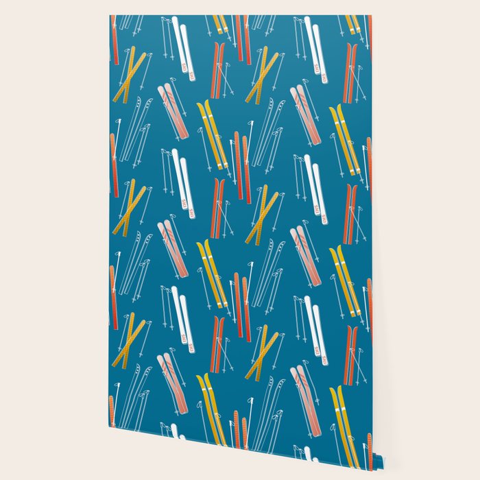 Colorful Ski Pattern Wallpaper Gallery Image 2