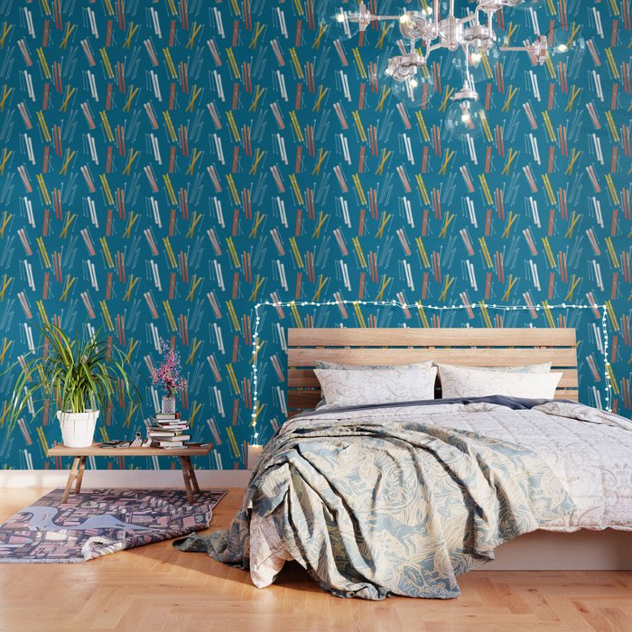 Colorful Ski Pattern Wallpaper Gallery Image 3