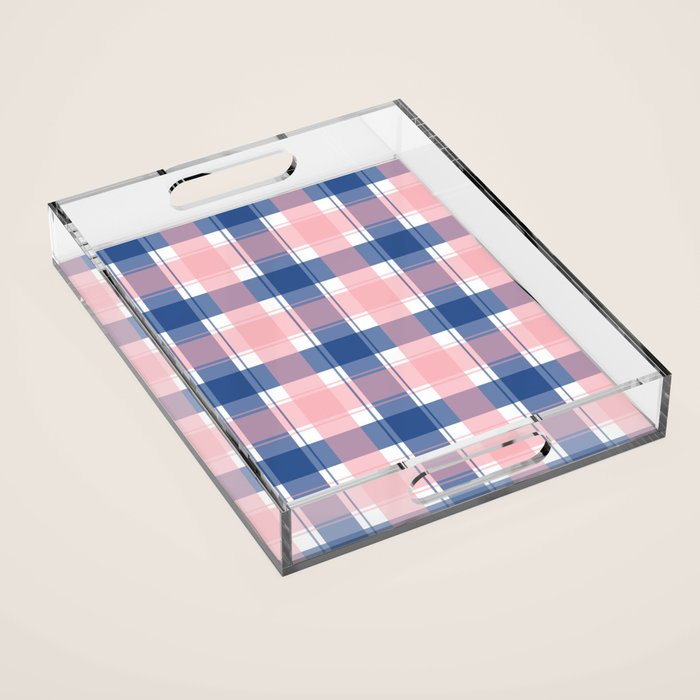 Soft Tones Grid Fusion Acrylic Tray Gallery Image 1