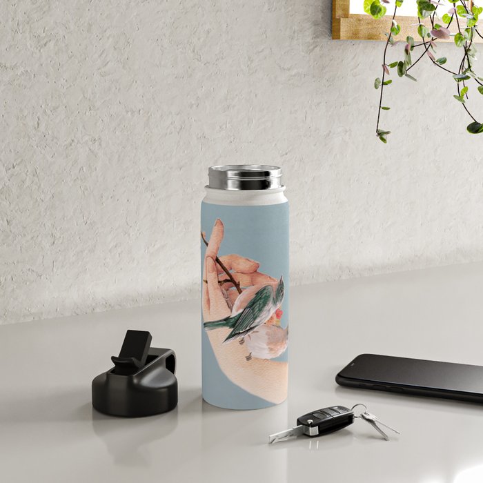 Birds on Hand Water Bottle Gallery Image 4