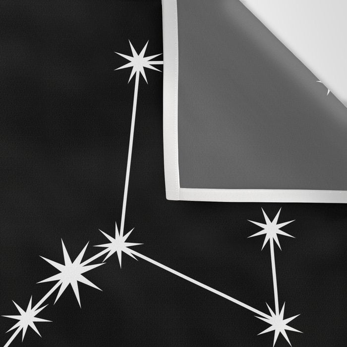 Scorpio Zodiac Star Constellation Line Art Black Wall Tapestry Gallery Image 3