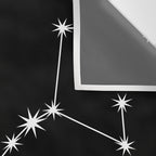 Scorpio Zodiac Star Constellation Line Art Black Wall Tapestry Gallery Image 3