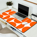 Mid Century Modern Orange Square Desk Mat Gallery Image 2