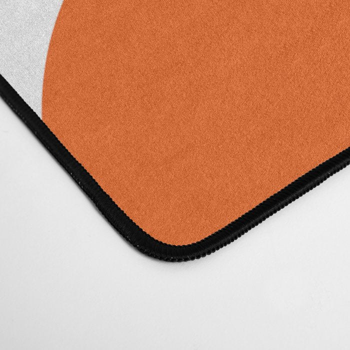 Mid Century Modern Orange Square Desk Mat Gallery Image 4