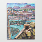 Mural of the Aztec city of Tenochtitlan by Diego Rivera Notebook Gallery Image 4