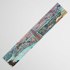Mural of the Aztec city of Tenochtitlan by Diego Rivera Table Runner Gallery Image 3