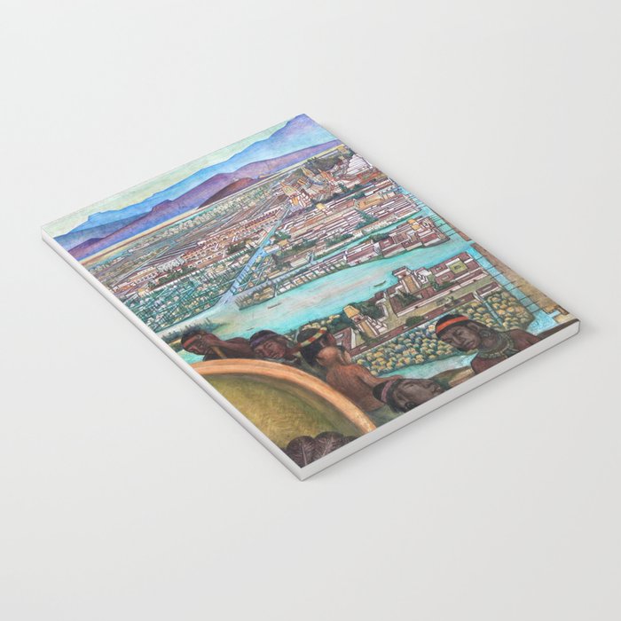 Mural of the Aztec city of Tenochtitlan by Diego Rivera Notebook Gallery Image 3
