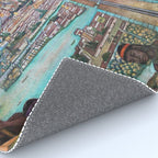 Mural of the Aztec city of Tenochtitlan by Diego Rivera Rug Gallery Image 4