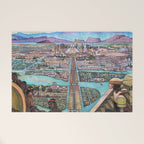 Mural of the Aztec city of Tenochtitlan by Diego Rivera Welcome Mat Gallery Image 1