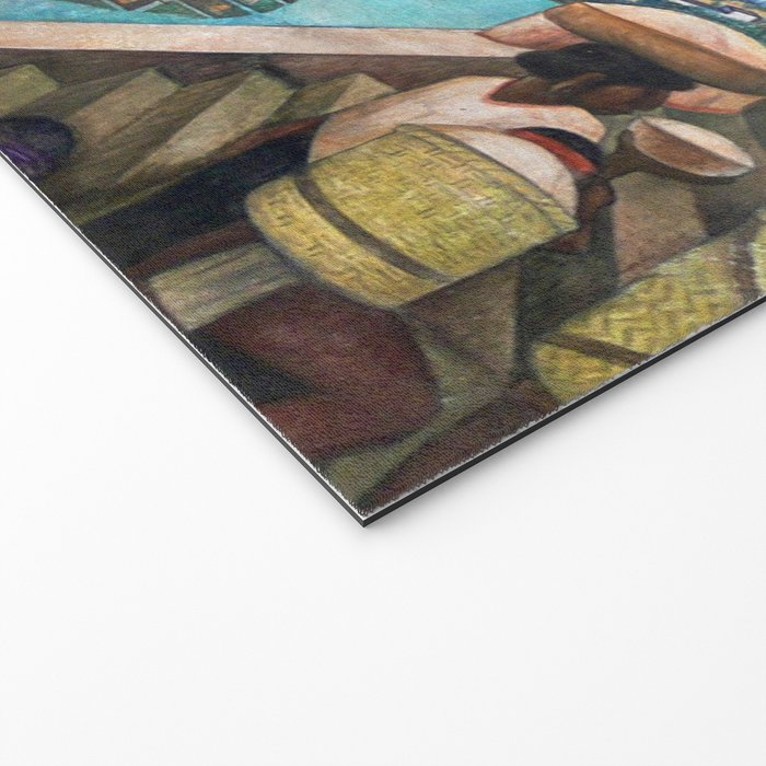 Mural of the Aztec city of Tenochtitlan by Diego Rivera Welcome Mat Gallery Image 2