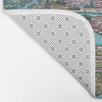Mural of the Aztec city of Tenochtitlan by Diego Rivera Bath Mat Gallery Image 2