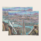 Mural of the Aztec city of Tenochtitlan by Diego Rivera Placemat Gallery Image 1