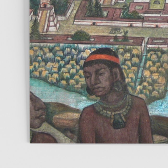 Mural of the Aztec city of Tenochtitlan by Diego Rivera Poster Gallery Image 3