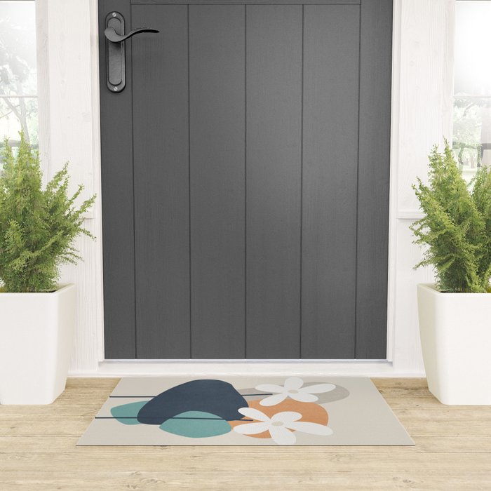 Abstract Flowers 3 Welcome Mat Gallery Image 3