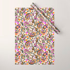 Vibrant paisley print Wrapping Paper Gallery Image 1