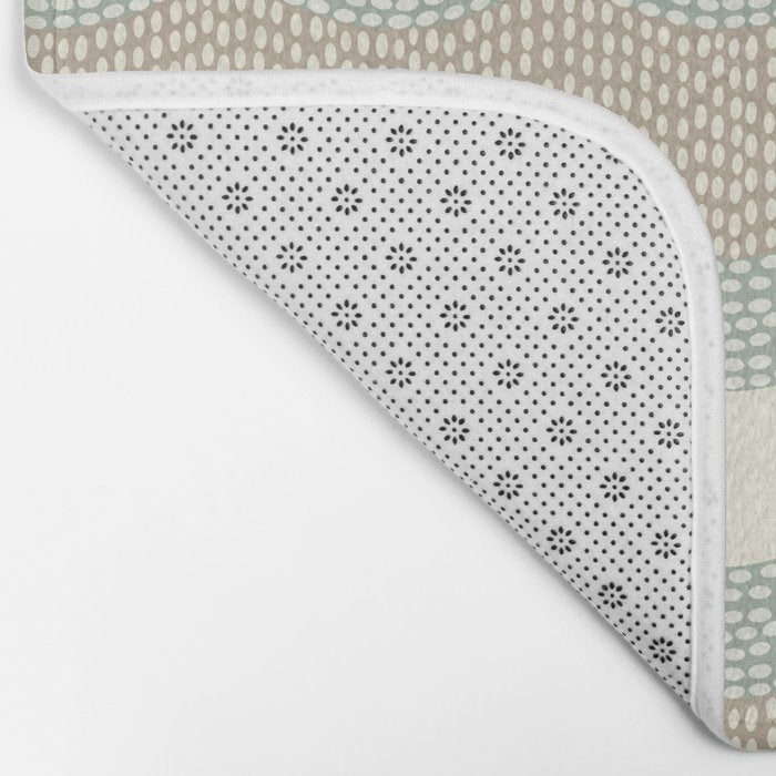 Wavy River I in cream, sage green, tan Bath Mat Gallery Image 2