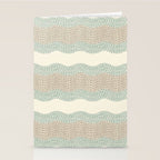 Wavy River I in cream, sage green, tan Stationery Card Gallery Image 2