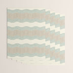 Wavy River I in cream, sage green, tan Wrapping Paper Gallery Image 3