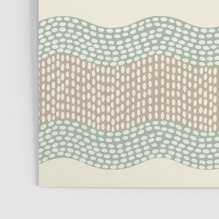 Wavy River I in cream, sage green, tan Poster Gallery Image 3