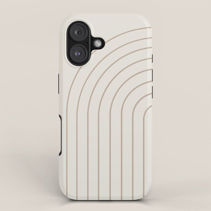 Minimal Arch XI Natural Neutral Modern Geometric Lines iPhone Case Gallery Image 1