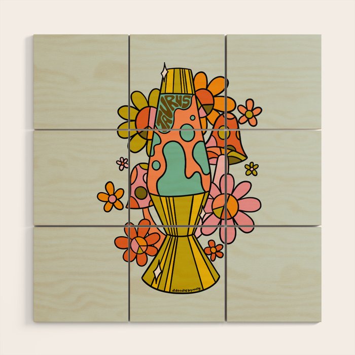 Taurus Lava Lamp Wood Wall Art Gallery Image 1