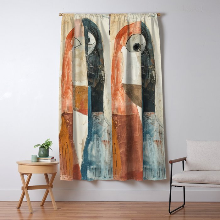 Bird Duality III Window Curtain Gallery Image 5