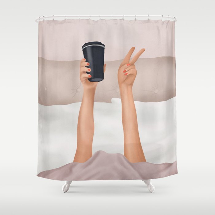 Morning Coffee IV Shower Curtain Gallery Image 1