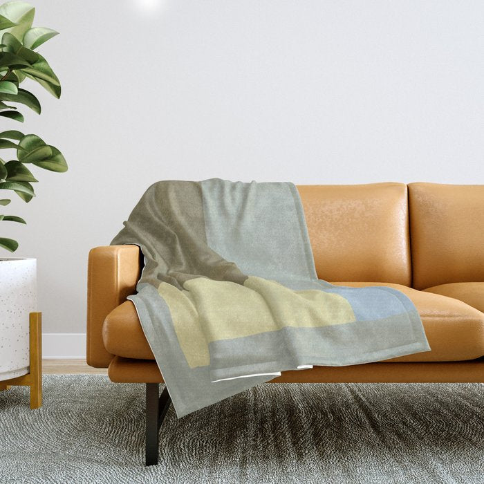 Overlay of colors minimal design 03 Throw Blanket Gallery Image 1