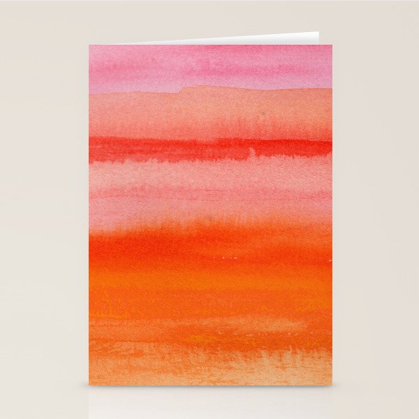 Watercolor Sunset Sky Stationery Card Gallery Image 1