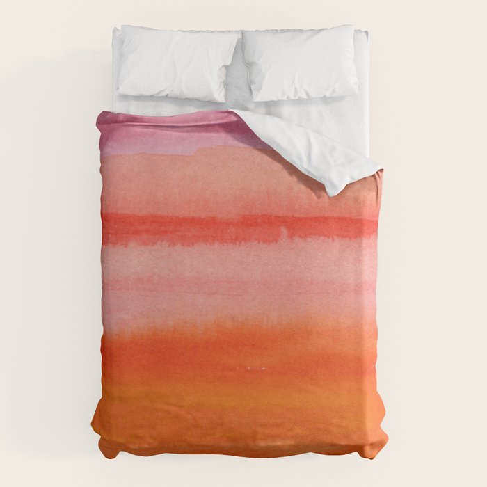 Watercolor Sunset Sky Duvet Cover Gallery Image 1