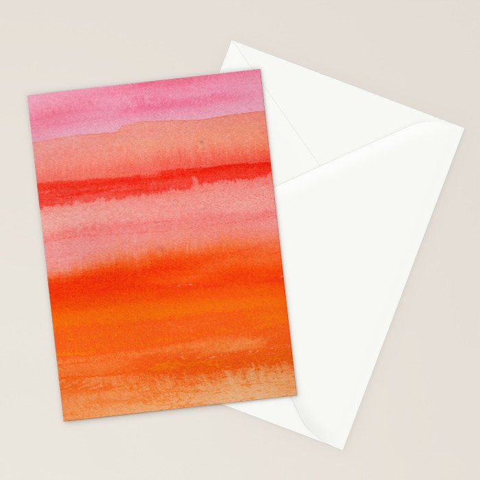 Watercolor Sunset Sky Stationery Card Gallery Image 2