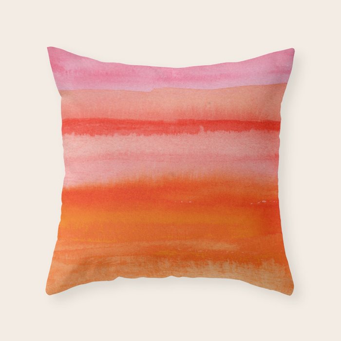 Watercolor Sunset Sky Throw Pillow Gallery Image 1