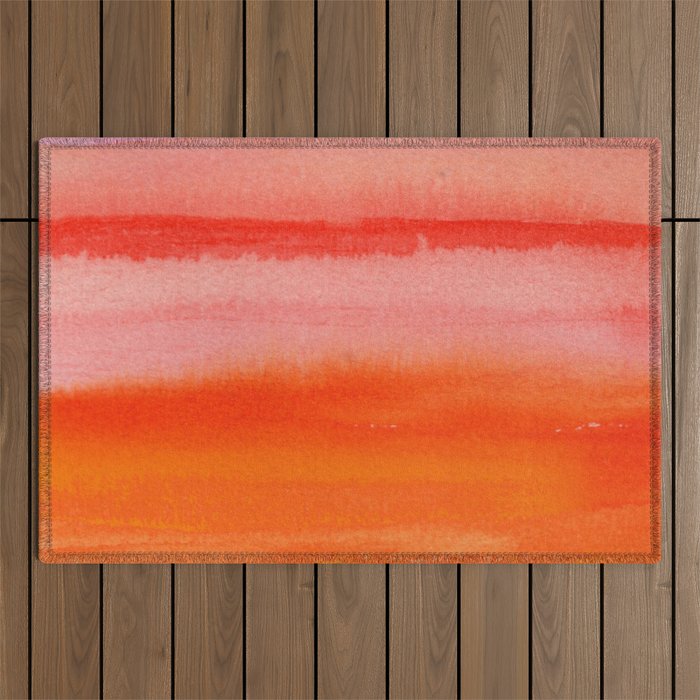 Watercolor Sunset Sky Outdoor Rug Gallery Image 1