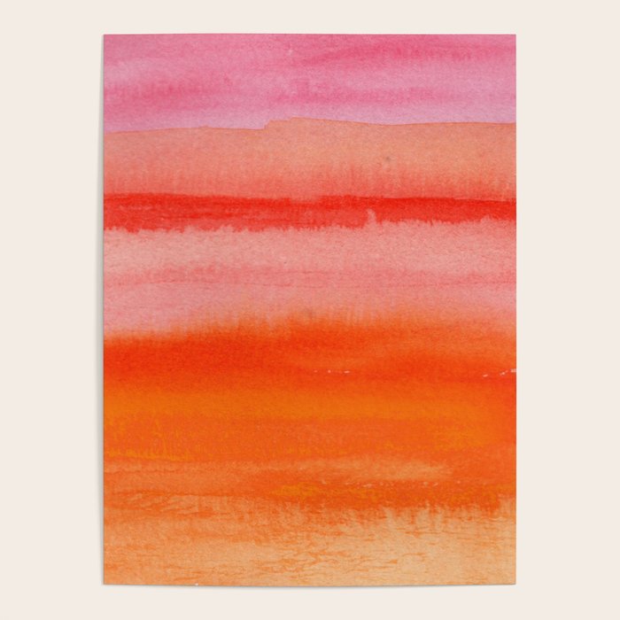 Watercolor Sunset Sky Poster Gallery Image 1