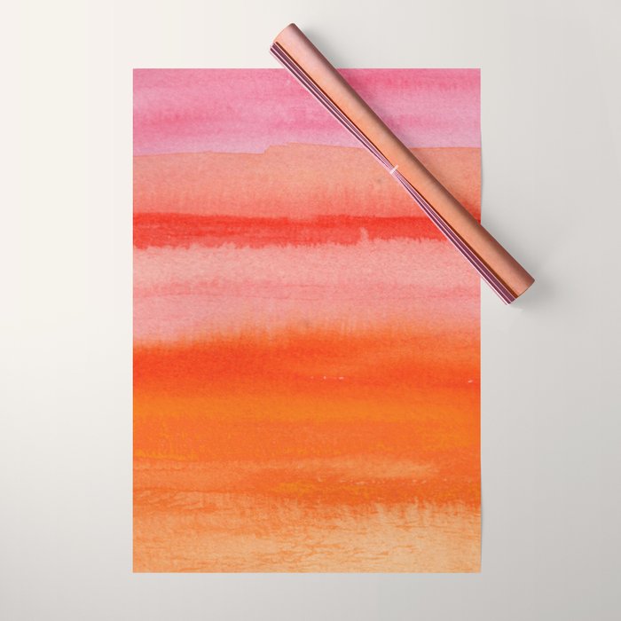 Watercolor Sunset Sky Wrapping Paper Gallery Image 1