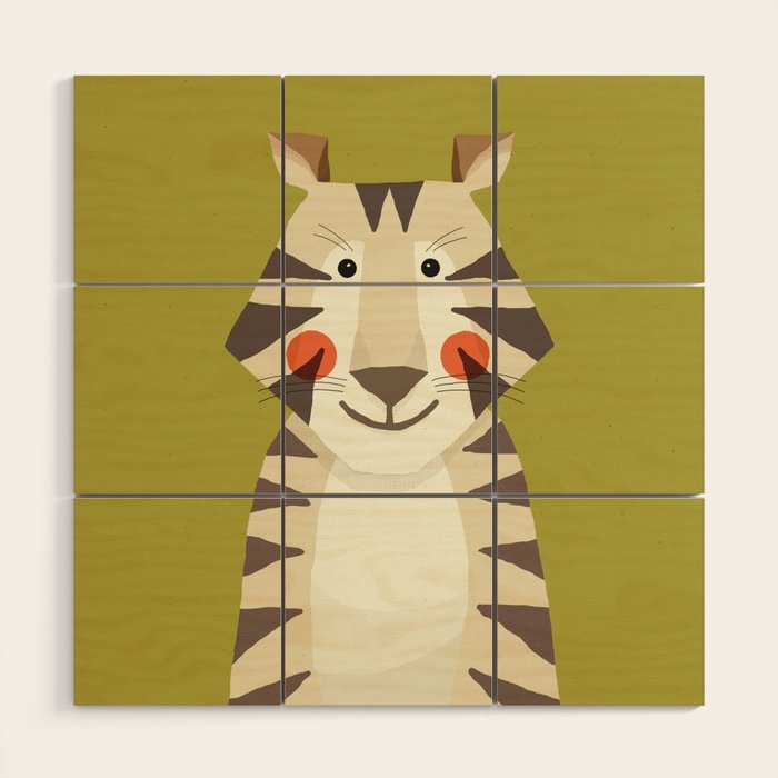 Tiger, Animal Portrait Wood Wall Art